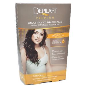 Lenços Prontos Depilart Premium para Corpo Maracujá Com  20un.