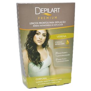 Lenços Prontos Depilart Premium para Corpo Verbena Com  20un.