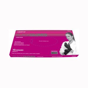Luva Vertix Black G Com 10 Unidades
