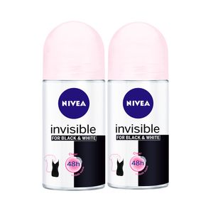 Kit Desodorante Nivea Roll-on Feminino Black & White Leve Mais Pague Menos