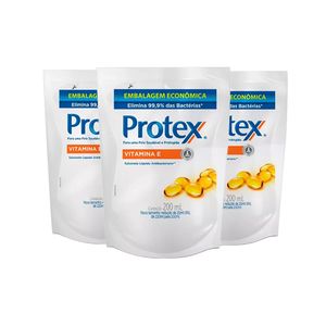 Leve 3 Pague 2 Sabonete Líquido Protex Refil Vitamina E 200ml