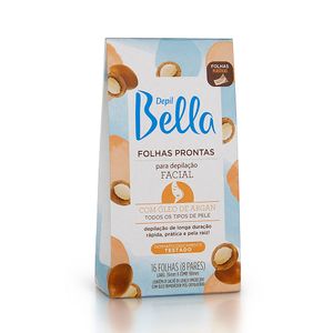 Folhas Prontas Faciais Depil Bella Óleo Argan