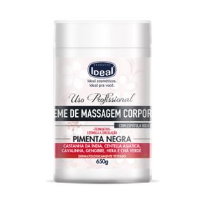 Creme de Massagem Ideal Pimenta Negra 650g