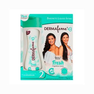 Kit Sabonete Íntimo Dermafeme Fresh 200ml Com 2 unidades