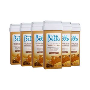 Kit Cera Depil Bella Roll-On Propolis e Mel 100g 6 unidade