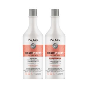 Kit Inoar CicatriPontas Shampoo 1000ml + Condicionador 1000ml