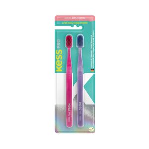 Kit Escovas Dentais Kess Pro Extra Macia com 2 Unidades (2105)