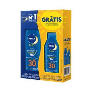 Kit Protetor Solar Nivea Sun Fps 30 200ml + Protetor Solar Nivea Sun  Fps 30 100ml