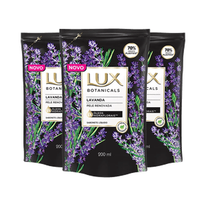 Kit 3 Sabonete Liquido Lux Refil Lavanda 200ml