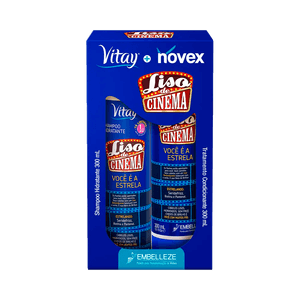 Kit Novex Liso de Cinema Shampoo 300ml + Condicionador 300ml