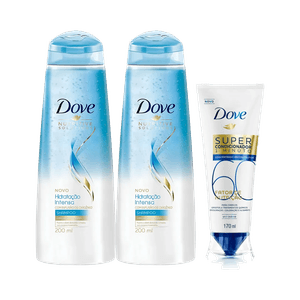 Kit 2 Shampoo Dove Infusão de Oxigênio 200ml Grátis Super Condicionador Fator de Nutrição 60 170ml