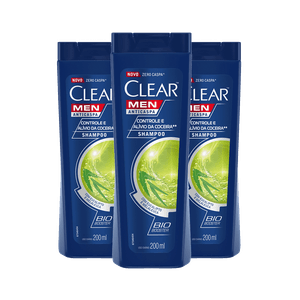 Kit 4 Shampoo Anticaspa Clear Men Controle da Coceira 200ml