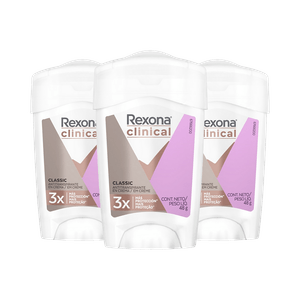 Kit 3 Desodorante Rexona Clinical Stick Women