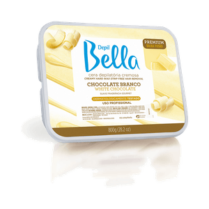 Cera Quente em Barra Depil Bella Cremosa Chocolate Branco 800g