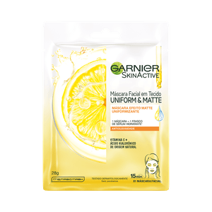 Máscara Facial Garnier Tecido Uniform Matte