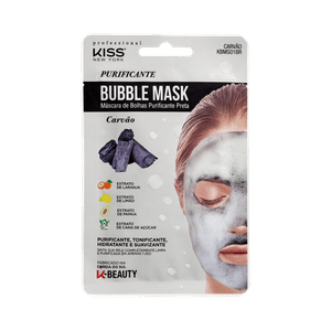 Máscara Facial Kiss New York Bubble Mask Purificante Carvão