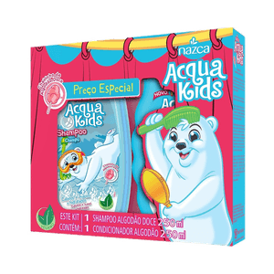 Kit Acqua Kids Shampoo + Condicionador 250ml Algodão Doce