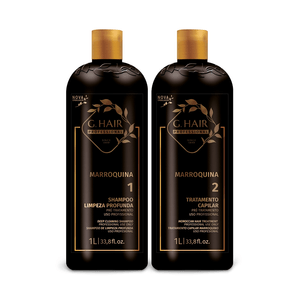 Kit Escova Progressiva Marroquina G-Hair 2 Passos 1000ml