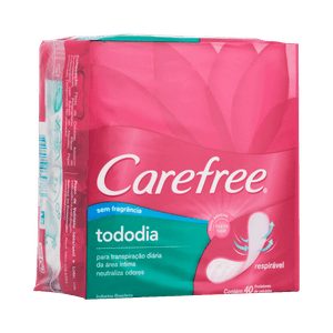 Protetor Diário Carefree Tododia Sem Fragrância 40 Unidades