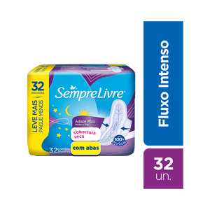 Absorvente Sempre Livre Notutno Seca Com Abas Leve 32 Pague 24