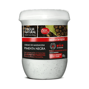 Creme Para Massagem D'agua Natural Pimenta Negra 650g