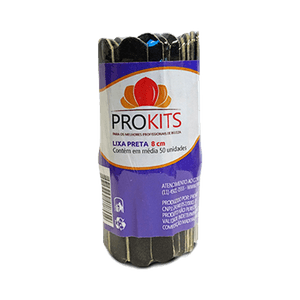 Lixa de Unha Prokits Preta 8cm com 50 Unidades