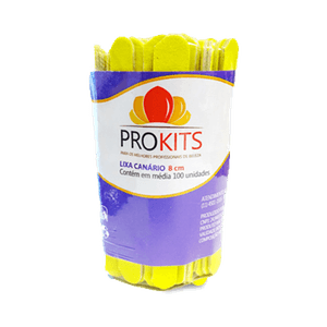 Lixa de Unha Prokits Canário 8cm com 100 Unidades
