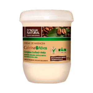 Creme de Massagem D'agua Natural Cafeína 650g