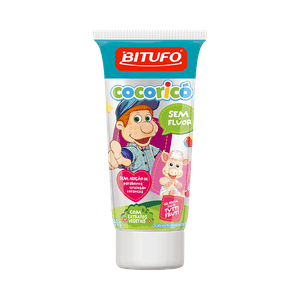 Gel Dental Bitufo Cocoricó Tutti Frutti Sem Flúor 90g