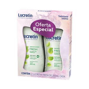 Kit Sabonete Líquido Íntimo Fresh 2 Unidades Lucretin 200ml