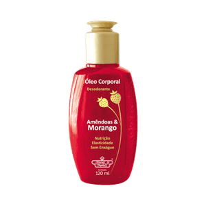 Óleo Corporal Desodorante Flores e Vegetais Amêndoas e Morango 120ml