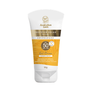 Protetor Solar Facial Australian Gold Gel Creme FPS50 50g