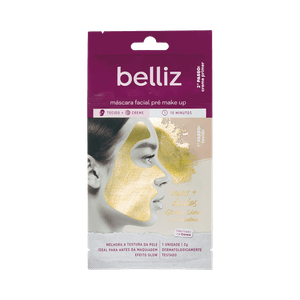 Máscara Facial Belliz Pré Make Up Ouro (3766)