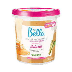 Cera Depilatória Depil Bella Morna Hidrossolúvel Natural 600g