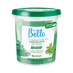 Cera Depil Bella Hidrossolúvel Hortelã 600g