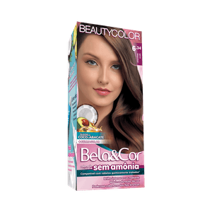 Coloração Bela&Cor Sem Amônia 6.34 Chocolate Avelã