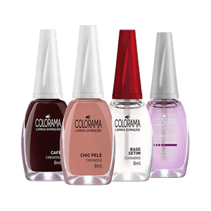 Kit Esmaltes Colorama Cuidados Tons Nudes