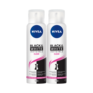 Kit Desodorante Nivea Aerosol Feminino Black & White Leve Mais Pague Menos