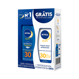 Kit Protetor Solar Nivea Sun Fps30 200ml + Protetor Facial Fps30