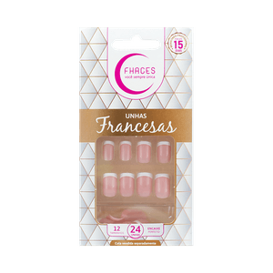 Unhas Fhaces Francesa Rosa 28un. (U3006)