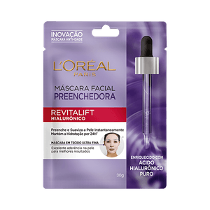 Máscara Facial L'Oréal Paris Revitalift Hialurônico Preenchedora 30g