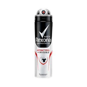 Desodorante Antitranspirante Aerosol Masculino Rexona Antibacterial + Invisible 72 horas 150ml