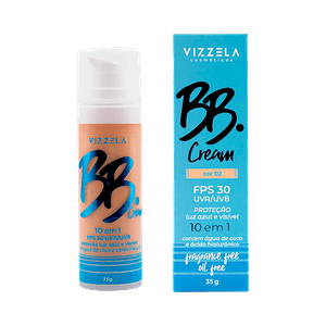 Base BB Cream Vizzela FPS30 Cor 02