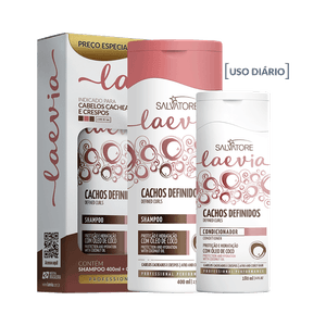 Kit Laevia Shampoo 400ml + Condicionador 180ml Cachos Definidos