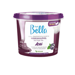 Cera Depilatória Depil Bella Hidrossolúvel Morna Açaí 300g