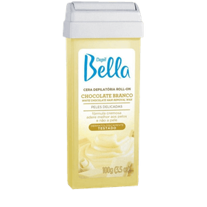 Cera Depilatória Depil Bella Roll-on Chocolate Branco 100g