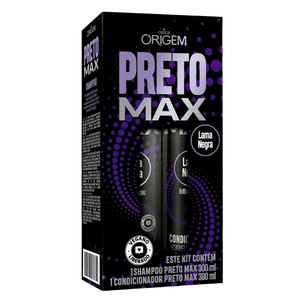 Kit Shampoo e Condicionador 300ml Nazca Preto Max Origem