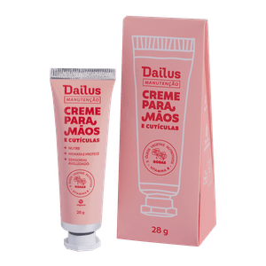 Creme para Mãos e Cutículas Dailus Rosas 28g