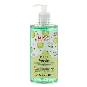 Álcool em Gel Kiss New York Antisséptico Maçã Verde 500ml