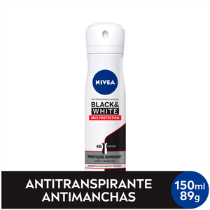 Desodorante Antitranspirante NIVEA Aerosol  B&W Maxima Proteção Fem 150ml